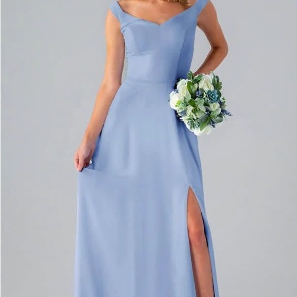Elegant Blue Off-Shoulder Dress